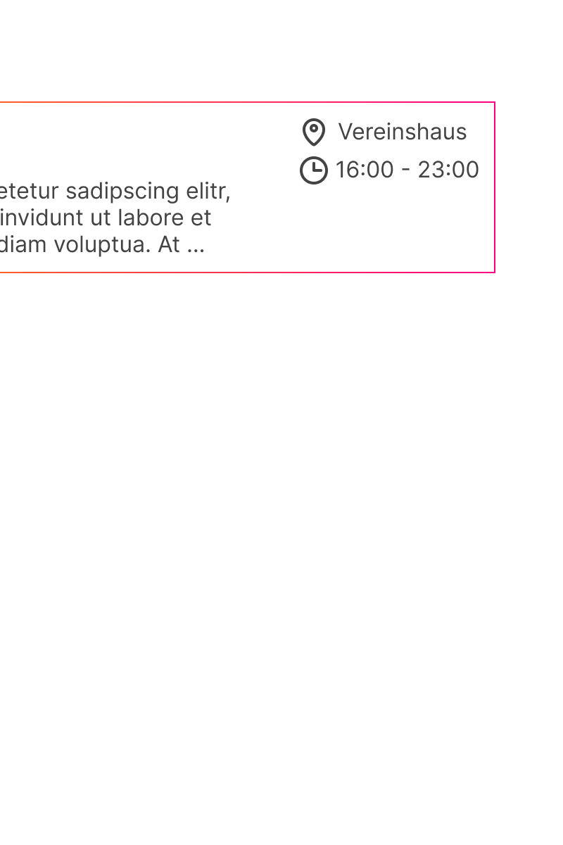 Eventdetails mit Datum und Ort in der Vereinsapp