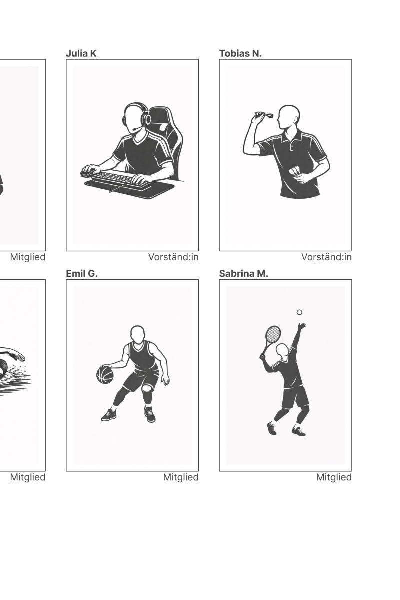 Mitgliederprofil mit Rollenanzeige